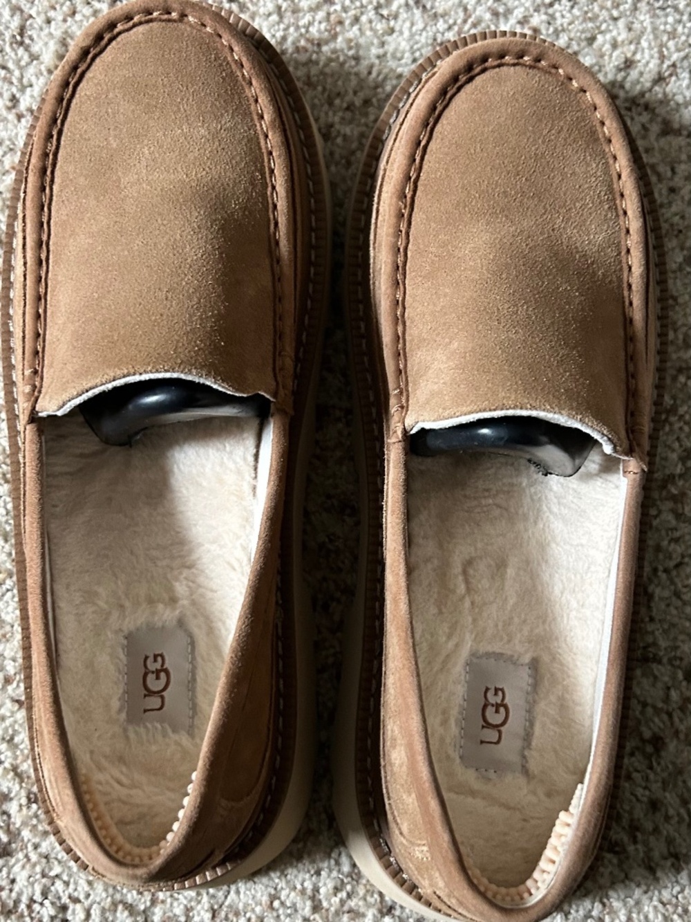 UGG Ascot Lug Suede Loafers sz13 NWOT